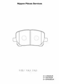 Комплект тормозных колодок NPS T360A09