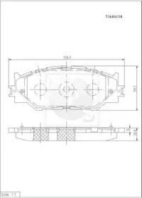 Комплект тормозных колодок NPS T360A118