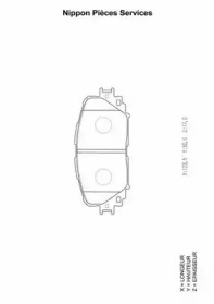 Комплект тормозных колодок NPS T360A119