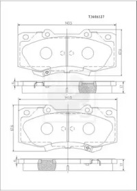 Комплект тормозных колодок NPS T360A127