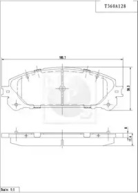 Комплект тормозных колодок NPS T360A128