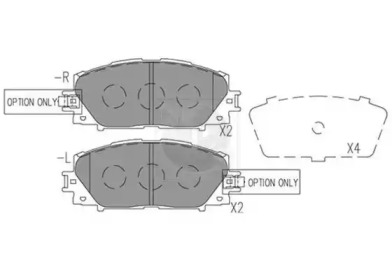 Комплект тормозных колодок NPS T360A129