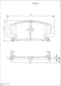 Комплект тормозных колодок NPS T360A25