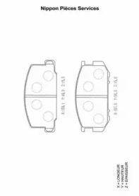 Комплект тормозных колодок NPS T360A29