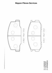 Комплект тормозных колодок NPS T360A31