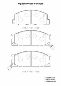 Комплект тормозных колодок NPS T360A42