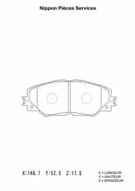 Комплект тормозных колодок NPS T360A51