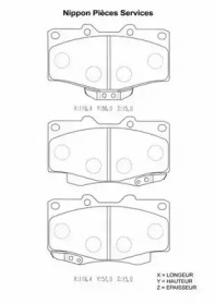 Комплект тормозных колодок NPS T360A54