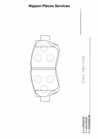 Комплект тормозных колодок NPS T360A60