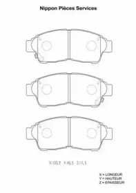 Комплект тормозных колодок NPS T360A75