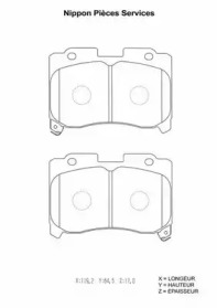 Комплект тормозных колодок NPS T360A83