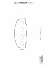 Комплект тормозных колодок NPS T360A84