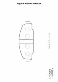 Комплект тормозных колодок NPS T360A89