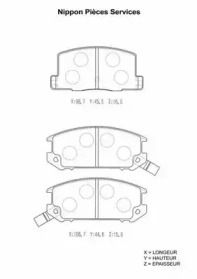 Комплект тормозных колодок NPS T361A04