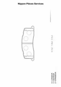 Комплект тормозных колодок NPS T361A11