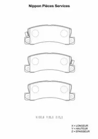 Комплект тормозных колодок NPS T361A16