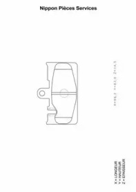 Комплект тормозных колодок NPS T361A25