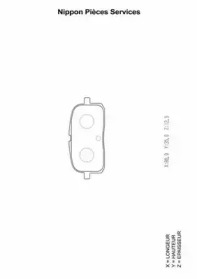 Комплект тормозных колодок NPS T361A28