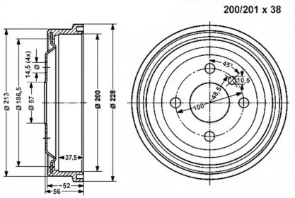 Тормозный барабан VEMA 800827