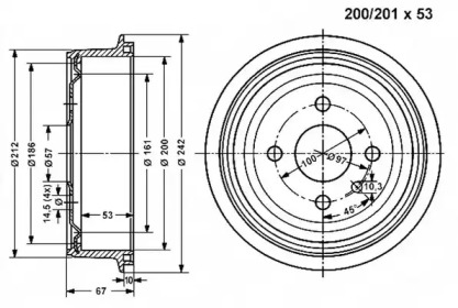 Тормозный барабан VEMA 800828