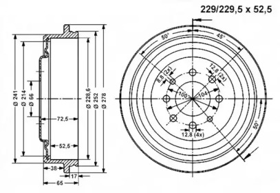 Тормозный барабан VEMA 800835