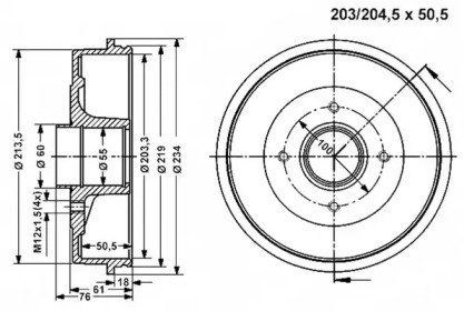 Тормозный барабан VEMA 800836