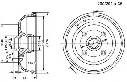 Тормозный барабан VEMA 800936