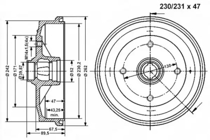 Тормозный барабан VEMA 800948