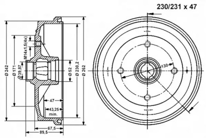 Тормозный барабан VEMA 800958