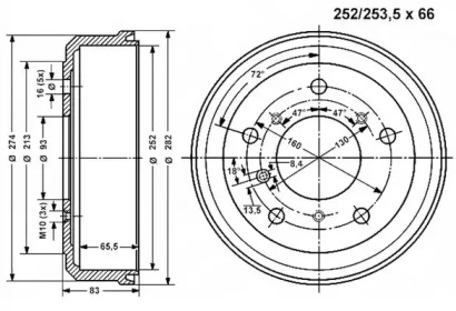 Тормозный барабан VEMA 800976