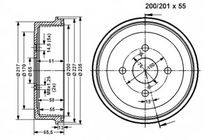 Тормозный барабан VEMA 801080