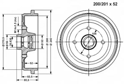 Тормозный барабан VEMA 801120