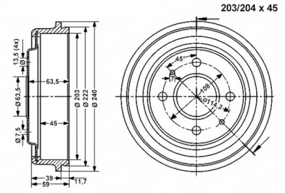 Тормозный барабан VEMA 801167