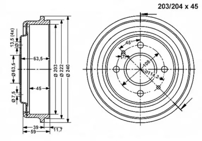 Тормозный барабан VEMA 801266