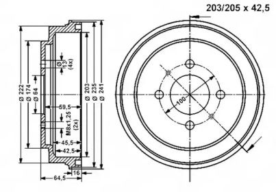 Тормозный барабан VEMA 801344