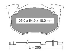 Комплект тормозных колодок VEMA 832561