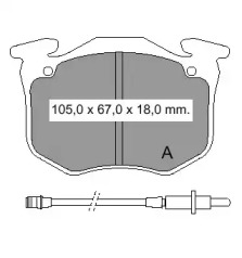 Комплект тормозных колодок VEMA 832870