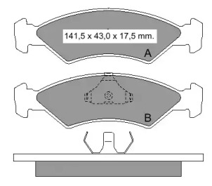 Комплект тормозных колодок VEMA 832900