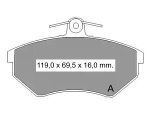 Комплект тормозных колодок VEMA 833100