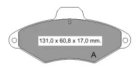 Комплект тормозных колодок VEMA 834380