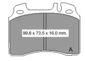 Комплект тормозных колодок VEMA 834800