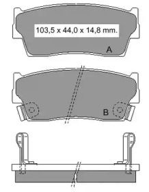 Комплект тормозных колодок VEMA 835640