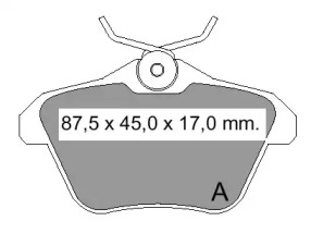 Комплект тормозных колодок VEMA 836200