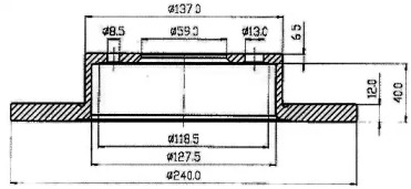 Тормозной диск VEMA 98006