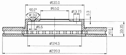 Тормозной диск VEMA 98023