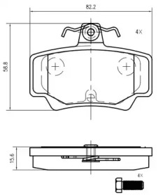 Комплект тормозных колодок VEMA K403500