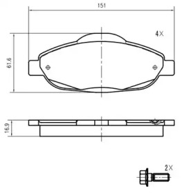 Комплект тормозных колодок VEMA K404000