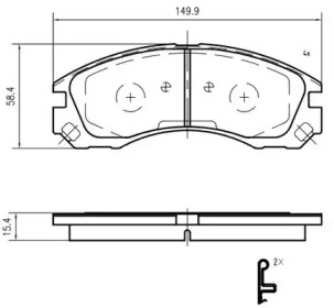 Комплект тормозных колодок VEMA K404400