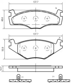 Комплект тормозных колодок VEMA K404600