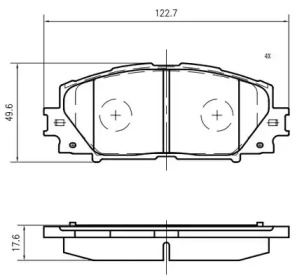 Комплект тормозных колодок VEMA K405100